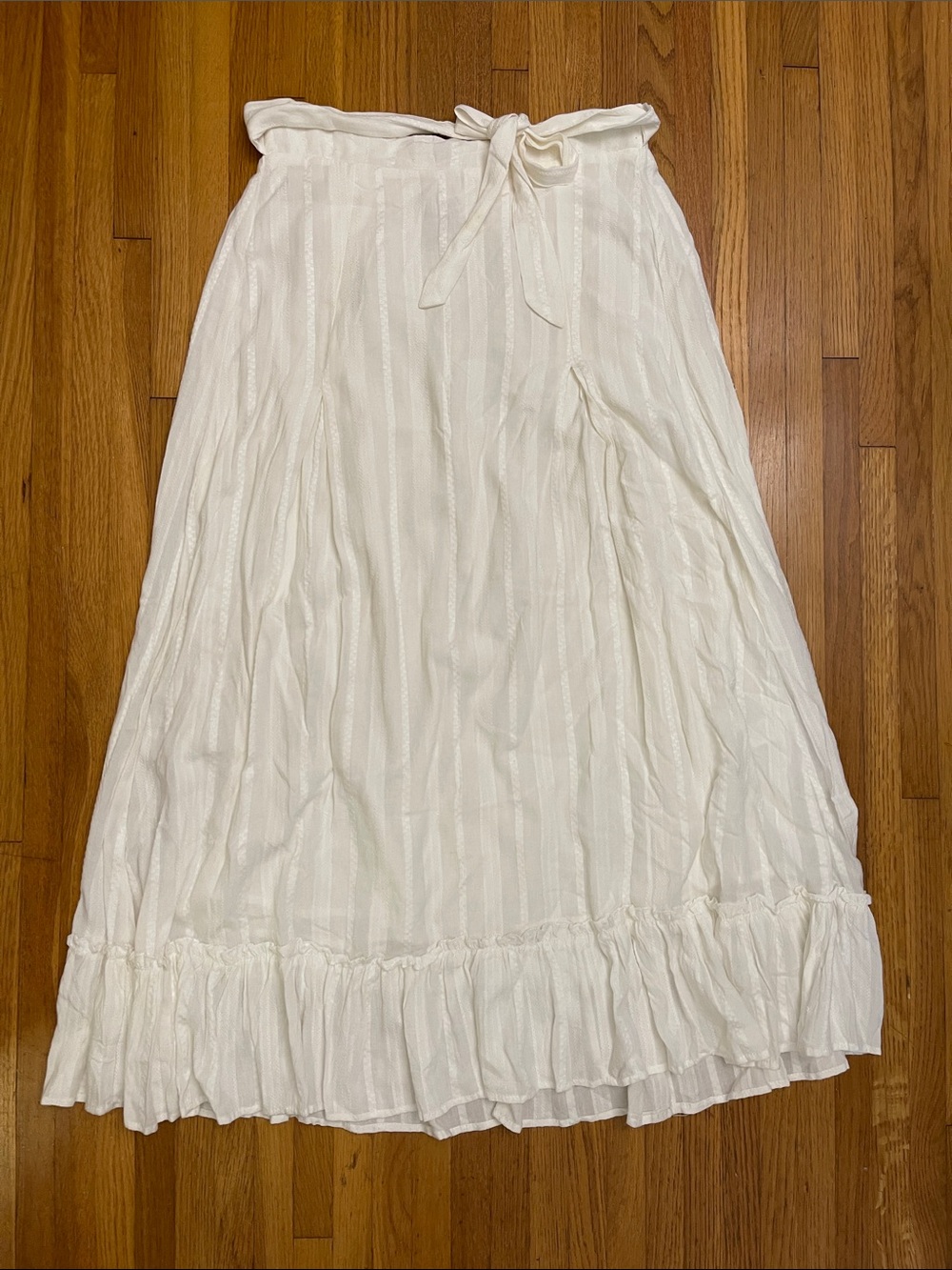 Hayden White Maxi Skirt with Tie Waist